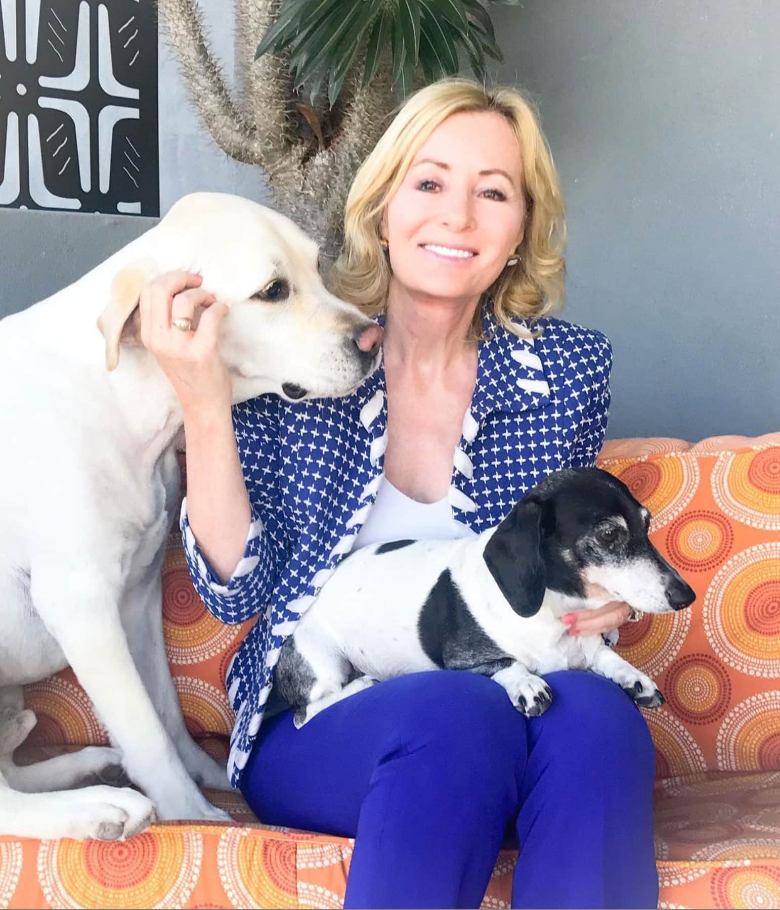 Dr. Terry Fossum with her dogs